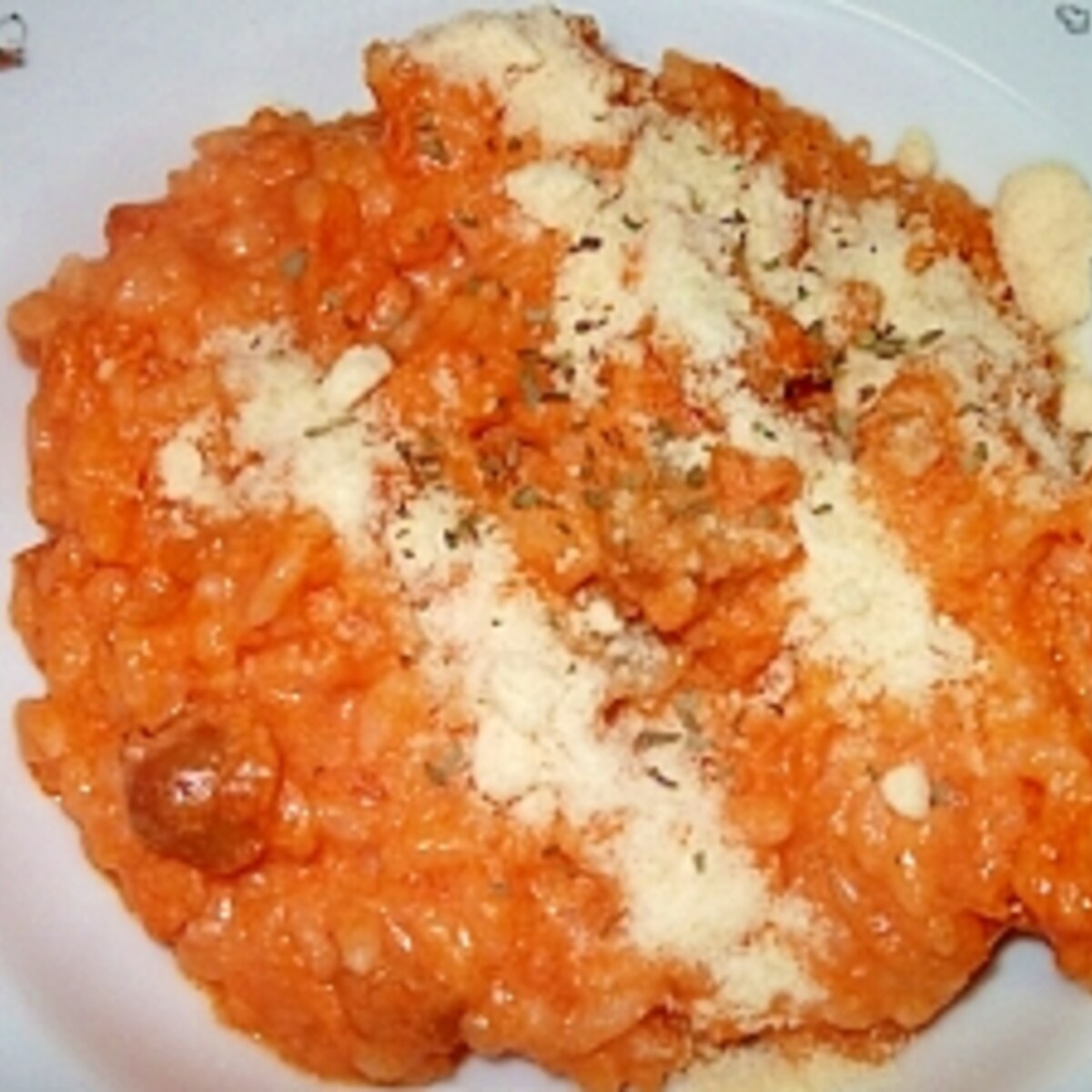 トマト缶の余りで 簡単 トマトチーズリゾット レシピ 作り方 By ばれりーなまま 楽天レシピ